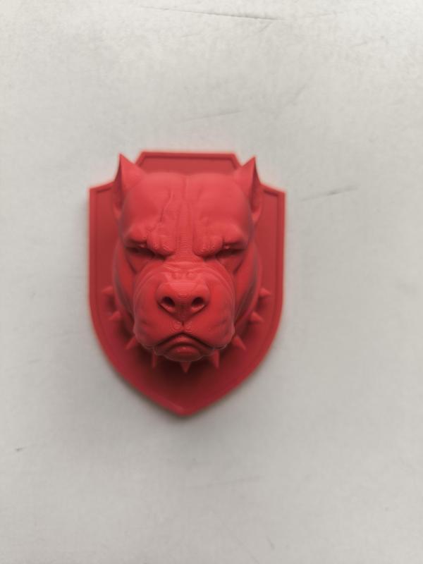 Pitbull dog head wall trophy animal