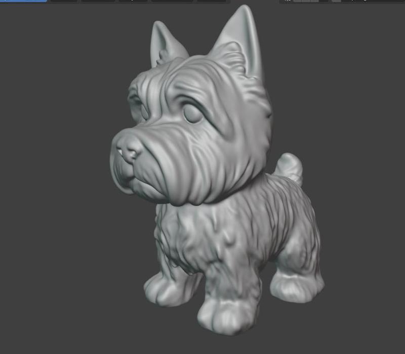 3D Printable Dog West, schnalzer, scottish terrier miniature  - Funko Style - Custom pet Figure STL