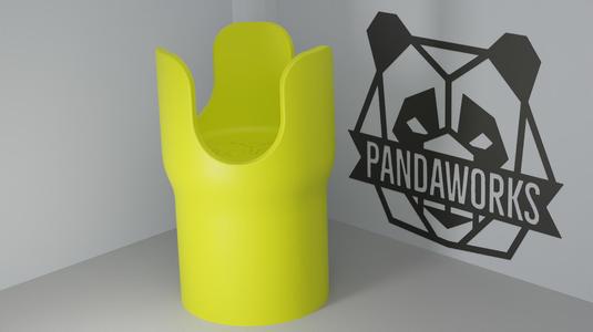 Car Cupholder Extension V2 for 26oz YETI, Stanley, Frank Green – Fits 85mm Car Cupholders | 3D Printable STL by PandaWorks