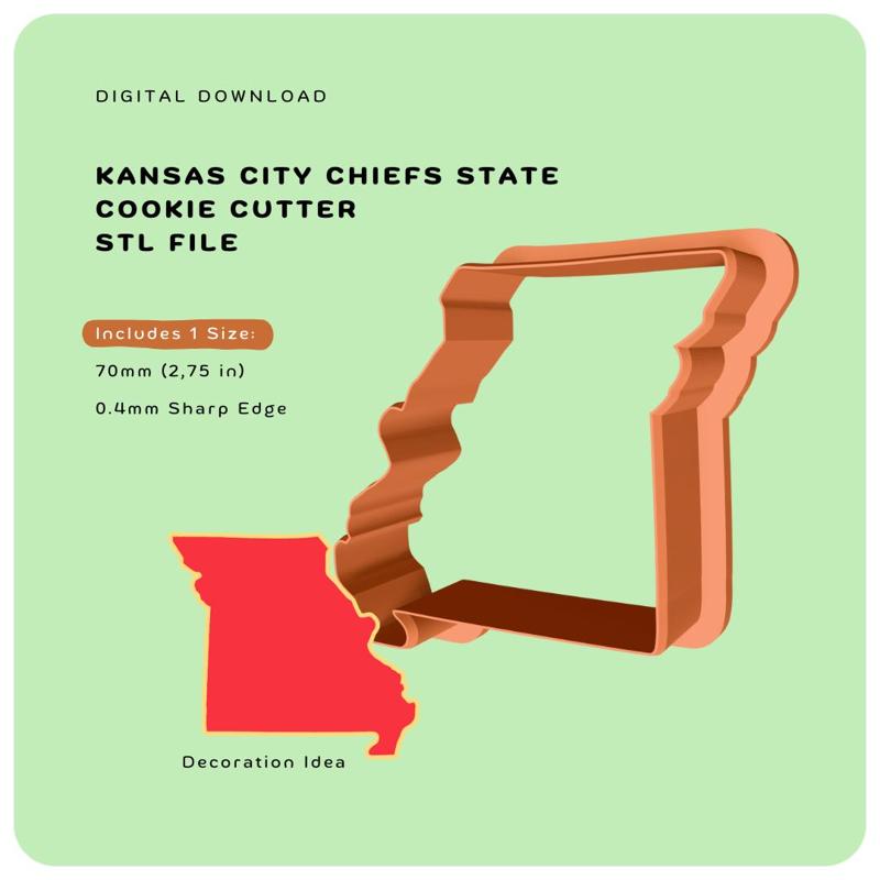 Cookie Cutter - Kansas City Chiefs State (Super Bowl Collection)