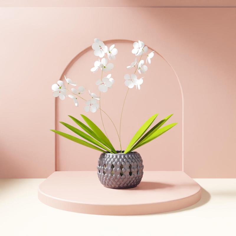 Verdant Ridge Orchid Pot - Planter-Decorative Bowl