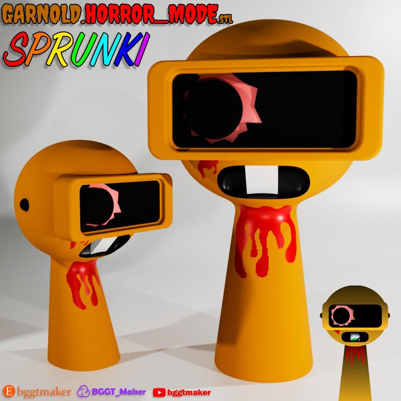Garnold HORROR SPRUNKI INCREDIBOX | Gold Sprunki 3D Model STL Fan Art