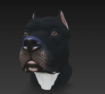 pitbull dog american bully bust