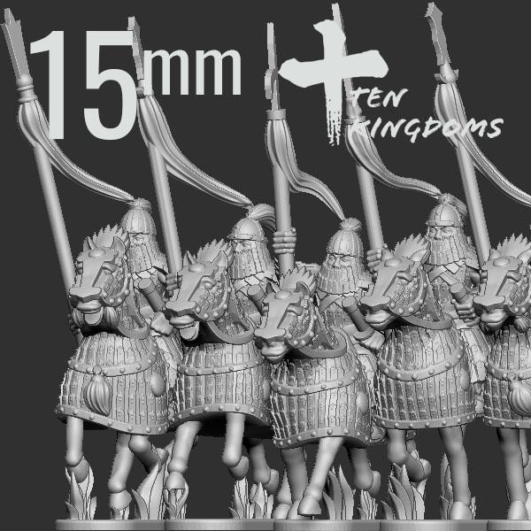 15mm Jurchen-Jin Armoured Spear Armoured Horse