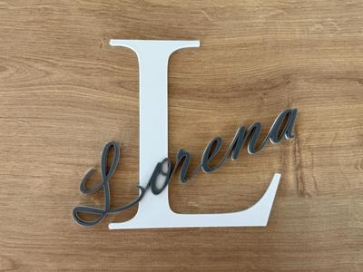 Door Sign "Lorena" – 2-Color, 6 mm Thick
