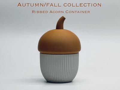 Ribbed Acorn Container 
