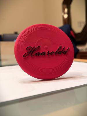 Memorial frisbee statue for my dog - customizable for yours