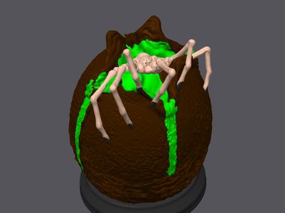 Alien Egg with Face hugger AMS Ready HyperDetailed