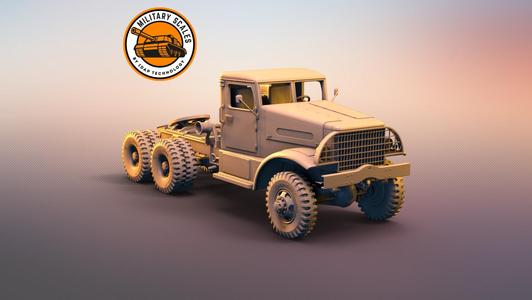 White 666 tractor truck hard top