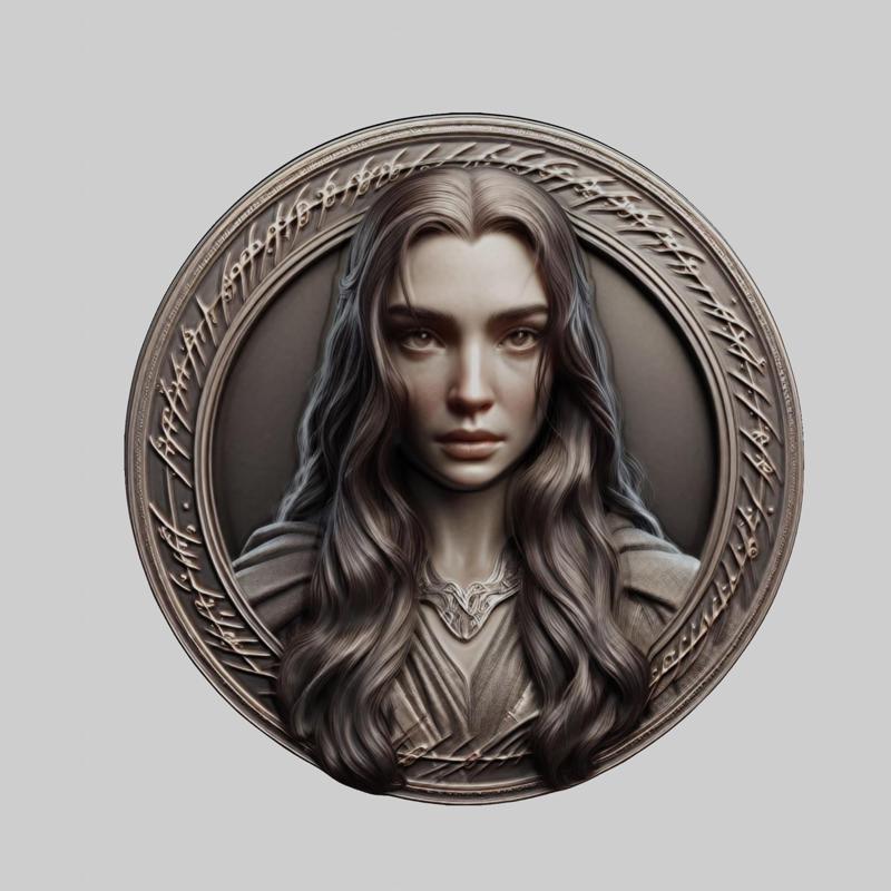 Arwen Lord of Rings Medallion for CNC Router Laser & 3D Printer