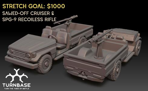 TurnBase Miniatures: Wargames- Sawed-off Technical set
