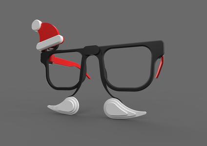 Christmas Glasses - Santa
