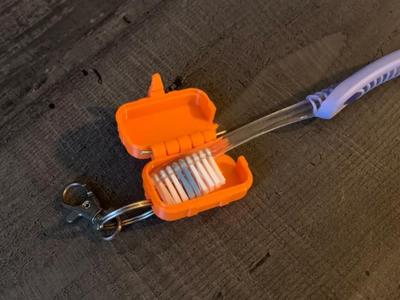 Toothbrush Travel Case keychain