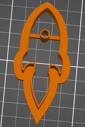Rocket cookie cutter