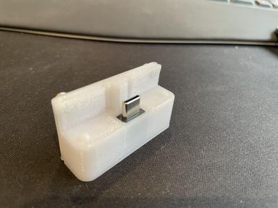 Ninitendo Switch right angle USB-C adapter with strain support