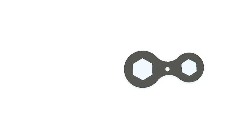 Mini keychain 10mm and 13mm wrench