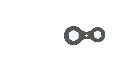 Mini keychain 10mm and 13mm wrench