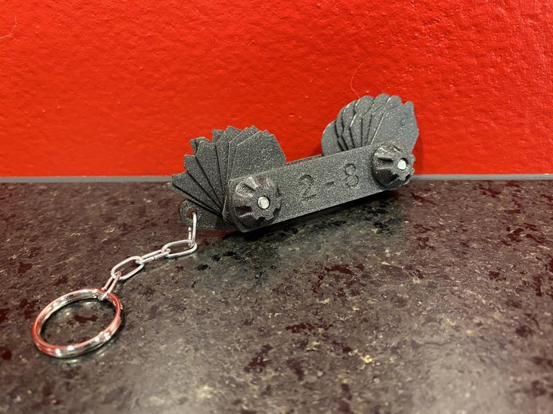 Keychain - Radius gauge 2 - 8mm