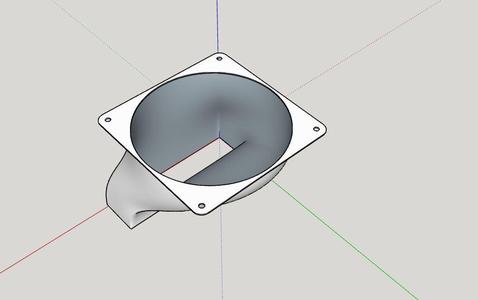 Lüfterkanal von 120mm durchmesser auf 30mmx120mm