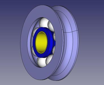 Ball bearing for the filament spool holder