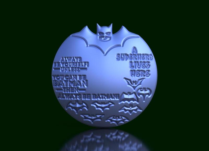 Nightwatchman: Batman Wall Decor - 'A Superhero Lives Here'.