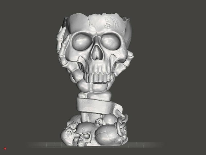 skull planter