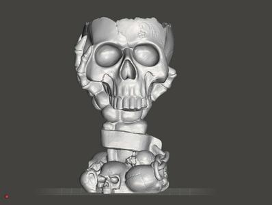 skull planter