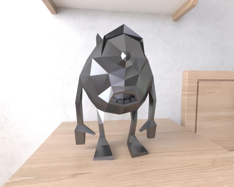 Mike Wasowski Lowpoly