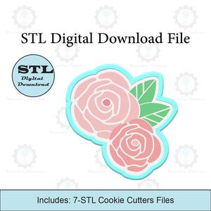 Rose Cluster Cookie Cutters | STL File