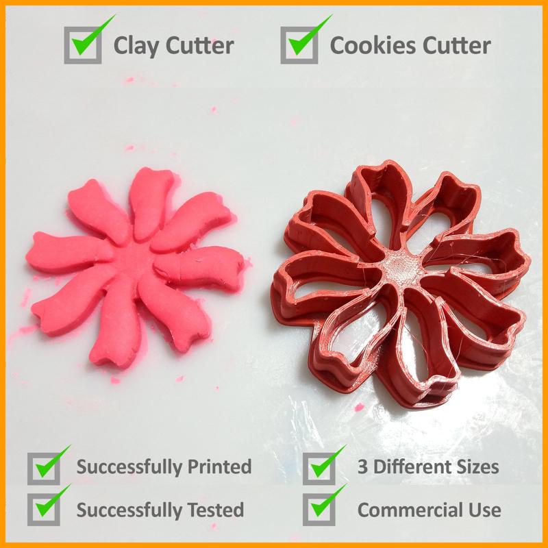Clay Cutter Cookies Cutter Flower Shape #08