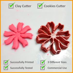 Clay Cutter Cookies Cutter Flower Shape #08