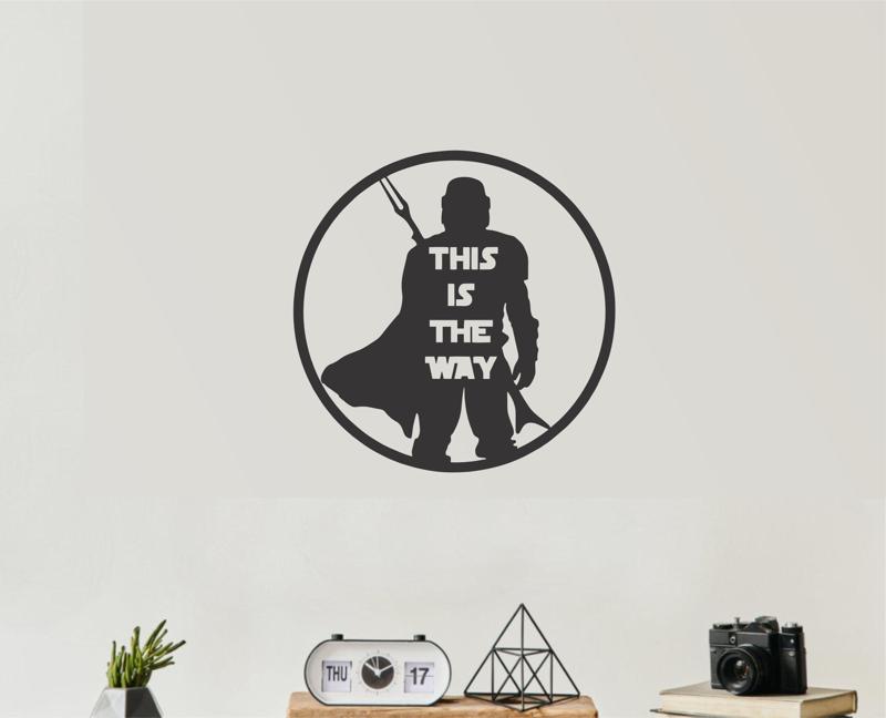 Mandalorian wall sculpture 2D