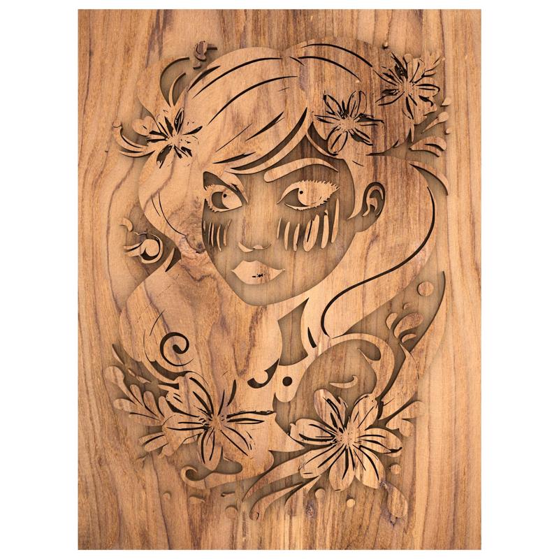 Floral girl home decor wall art