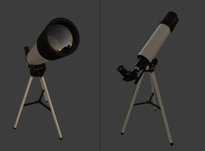 Backyard Telescope Render Model