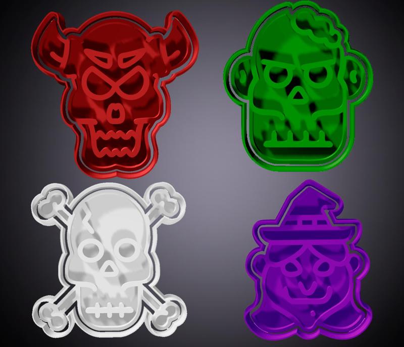 set of 10 Halloween fondant and cookie cutters 3