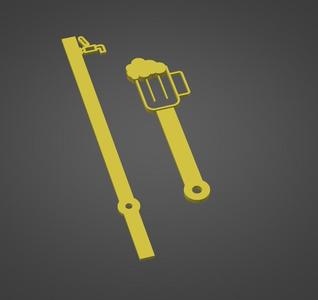 Beer style - Hour and minute clock hands