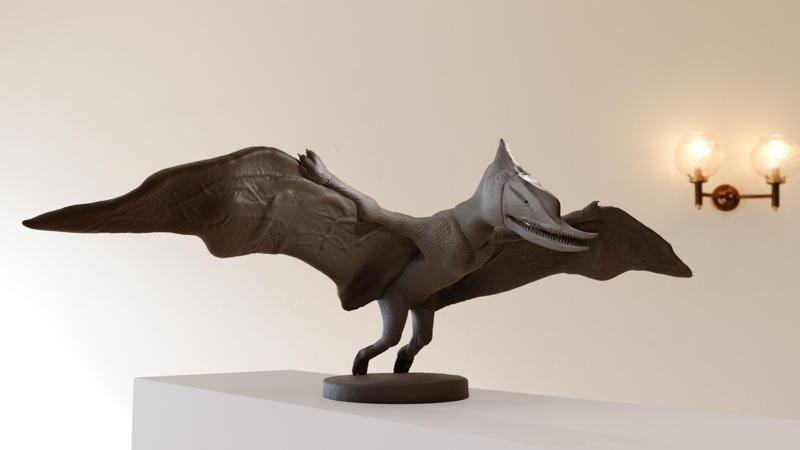 pterodactyl dinosaur flying stl