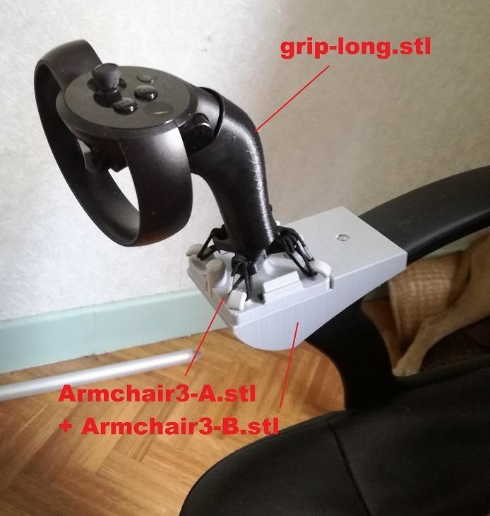 Joystick base for the oculus touch