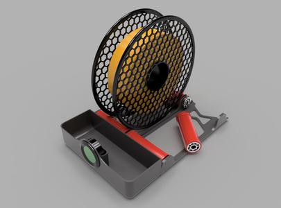 Filament spool holder for dry box - version 2