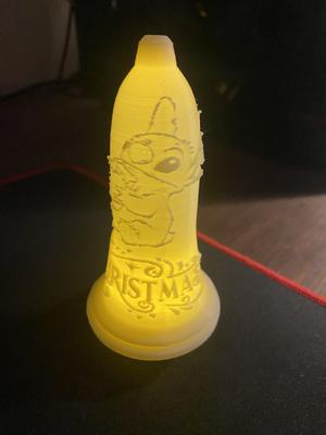 Lilo and stitch Christmas bell Lithophane