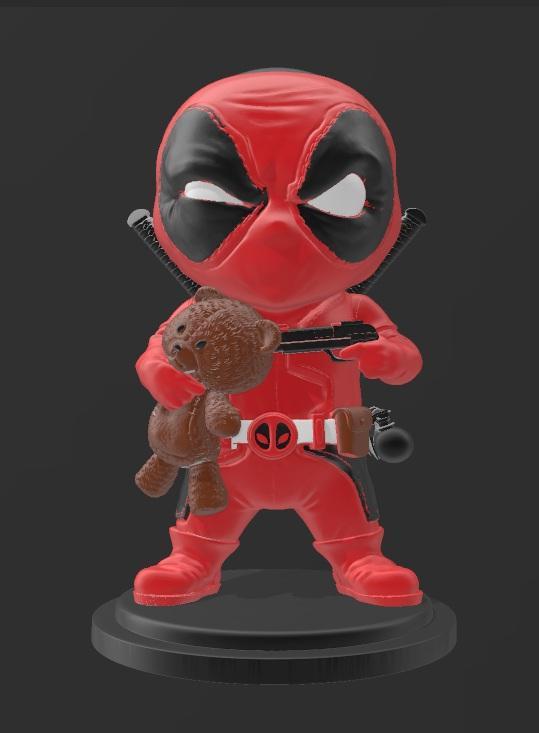 Suporte Alexa Echo Dot 4a e 5a Geração Deadpool Com Urso