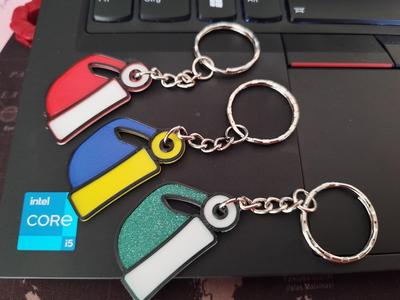 Santa hat keyring / charm / ornament