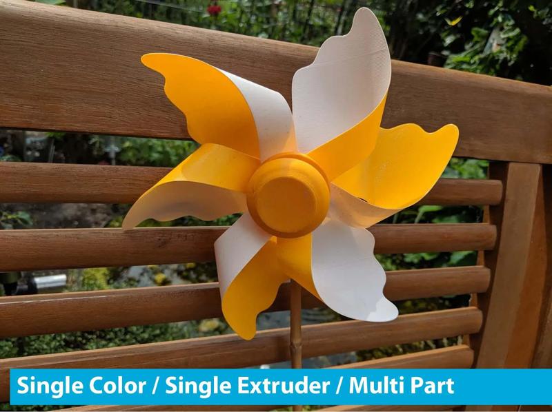 Pinwheel / Windmill - 6 wings (Garden / Toy) (SC)