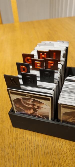 Letterized TCG divider plates