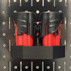 Wall Control - Milwaukee M12 CP Battery - Dual Mount