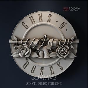 GUNS AND ROSES 3d stl file for CNC