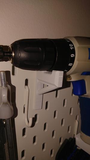 Ikea SKADIS cordless drill holder
