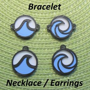 4 Sea Waves Necklaces, Bracelets, Earrings, Jewelry