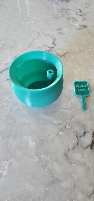 Planter with Sign