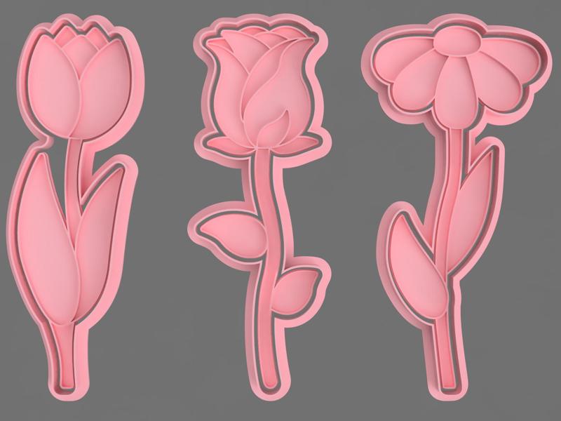 FLOWER CUTTERS FOR COOKIES AND FONDANT